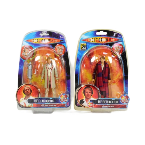 436 - Doctor Who - Character Options / UT Toys - x2 Fifth Doctor action figures, the first being an SDCC S... 