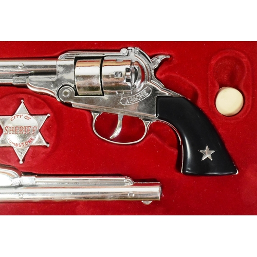 449 - A vintage 1960s BCM Company (Derby) ' Outlaw Guns ' Apache calibre .44 replica toy guns. The set con... 