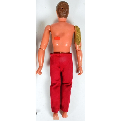 458 - Six Million Dollar Man - x2 vintage Kenner made Six Million Dollar Man action figure with engine blo... 