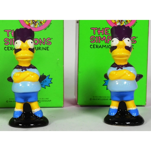 459 - The Simpsons - a collection of x8 vintage 1990s ceramic figurines to include variations of Bart, Hom... 