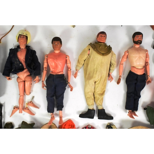 465 - Action Man - a collection of x4 vintage Palitoy Action Man figures (flock hair, fixed eyes) together... 