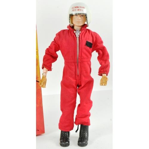 487 - Action Man - an original vintage Palitoy Action Man Red Devil Parachutist / Sky Diver with suit, boo... 