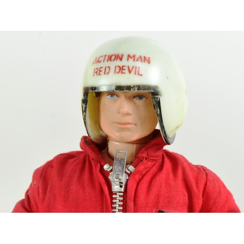 487 - Action Man - an original vintage Palitoy Action Man Red Devil Parachutist / Sky Diver with suit, boo... 