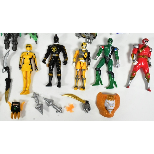 496 - Power Rangers - a collection of assorted Bandai Power Rangers action figures, to include; a Samurai ... 