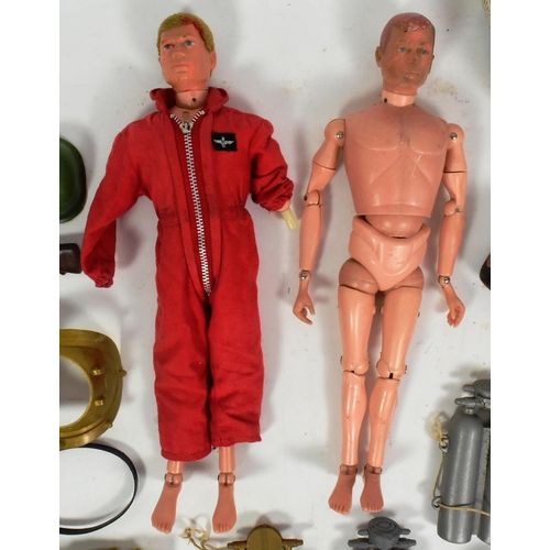 501 - Action Man - a collection of vintage Palitoy Action Man to include x1 figure, parts, uniforms and ac... 