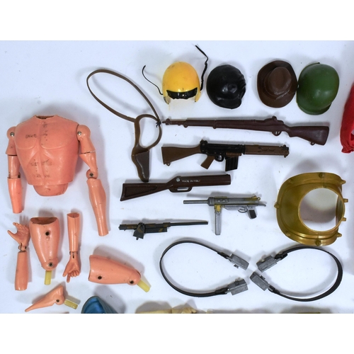 501 - Action Man - a collection of vintage Palitoy Action Man to include x1 figure, parts, uniforms and ac... 