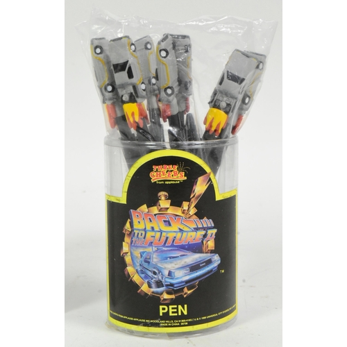 504 - Back To The Future - vintage 1980s ex-shop stock tube of x9 Back To The Future novelty biro pens. Ea... 