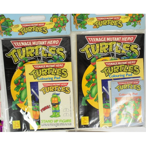 524 - Teenage Mutant Hero Turtles - a collection of original vintage c1990s TMNT 'rack pack' toys / mercha... 