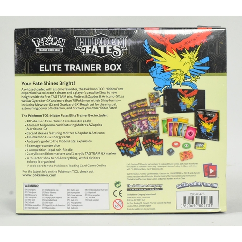 540 - Pokemon - a factory sealed Pokemon TCG Hidden Fates ETB Elite Trainer Box containing x10 booster pac... 