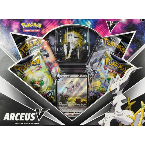 557 - Pokemon - x2 Pokemon booster pack boxes comprising; Arceus V Figure Collection and Pokemon Go Radien... 