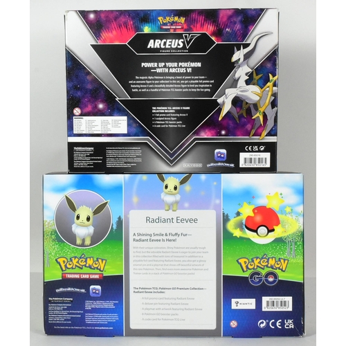 557 - Pokemon - x2 Pokemon booster pack boxes comprising; Arceus V Figure Collection and Pokemon Go Radien... 