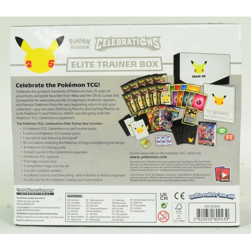 577 - Pokemon - a factory sealed Pokemon Celebrations ETB Elite Trainer Box containing x10 Pokemon TCG 4-C... 