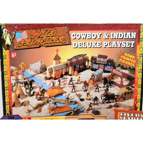 588 - Toy Soldiers - a vintage 1990s Wild Frontier (S.P Toys) Cow Boy & Indian Deluxe playset. The set con... 