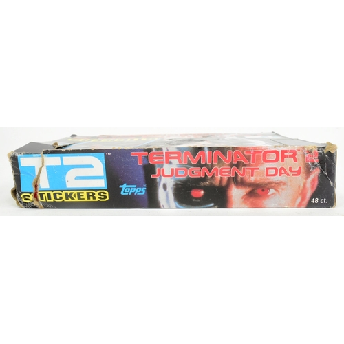 591 - Ex Shop Stock - a vintage trade box of 1990s Topps made  Terminator 2 Judgement Day stickers.