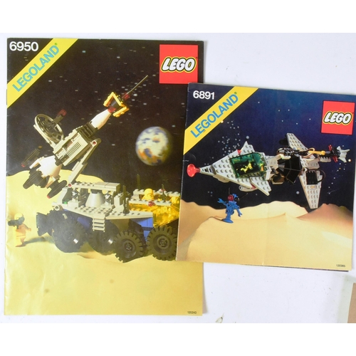 606 - Lego - x2 vintage 1980s Lego Space sets 6891 Gamma V Laser Craft and 6950 Mobile Rocket Transport. B... 