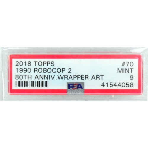 631 - Robocop 2 - Topps (2018) - 80th Anniversary Wrapper Art card 'Robocop 2'. PSA DNA graded and slabbed... 