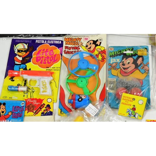 643 - Rack Pack Toys - a collection of assorted vintage c1970s rack pack ex-shop-stock toys. Includes: Bul... 