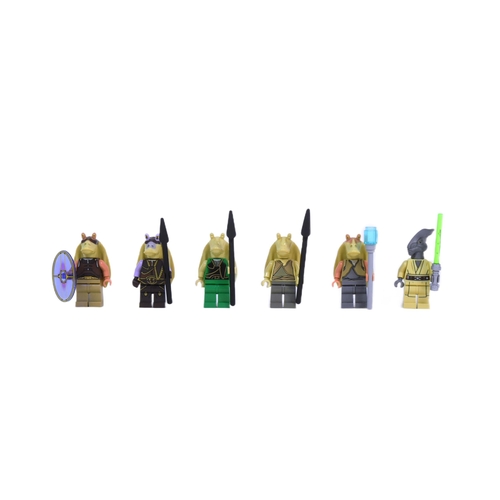 653 - Lego - a collection of x6 original Lego Star Wars minifigures comprising; Coleman Trebor, Gungan Sol... 