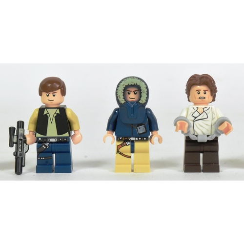 661 - Lego - a collection of x9 Lego Star Wars Han Solo minifigures to include Han from the 10123 Cloud Ci... 