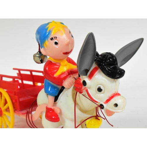 687 - Noddy - an original 1960s (1963) OK Toys of Hong Kong made pull-along plastic ' Noddy And Donkey Car... 