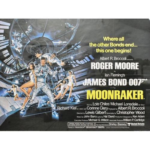 700 - Moonraker (1979) - original British quad movie poster. Starring Roger Moore as James Bond '007' and ... 