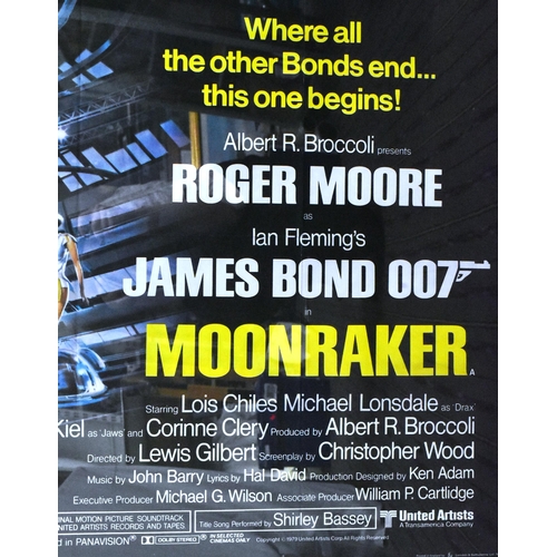 700 - Moonraker (1979) - original British quad movie poster. Starring Roger Moore as James Bond '007' and ... 