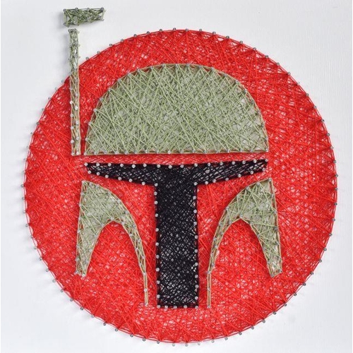 803 - Estate of Jeremy Bulloch - Star Wars - Fan Artwork - a unique thread-work artwork depicting Boba Fet... 