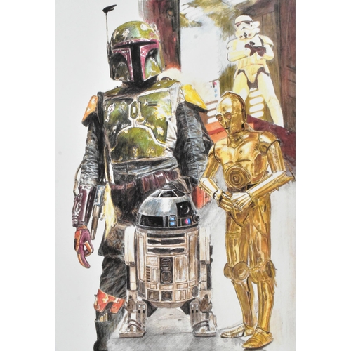 807 - Estate of Jeremy Bulloch - Star Wars - Maya Kuroki (Artist) - artwork print after the original artwo... 