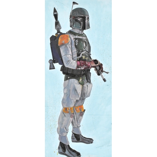 849 - Estate of Jeremy Bulloch - Star Wars - Fan Artwork - George Chouvardas - a large format acrylic on c... 