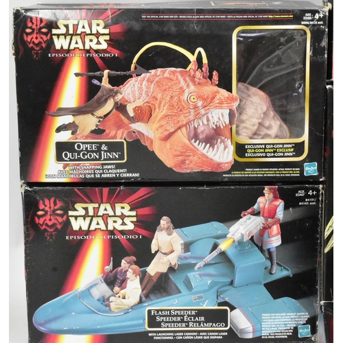 853 - Star Wars - Episode I - a collection of x7 Hasbro made Episode 1 action figure playsets. Comprising:... 