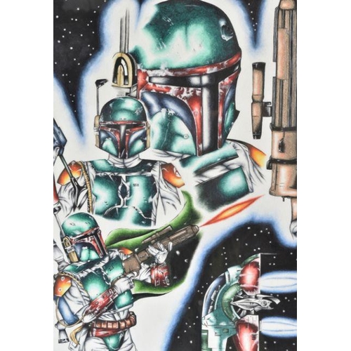 857 - Estate of Jeremy Bulloch - Star Wars - Artwork - A. L. Young (Artist) - 'mixed media painting in acr... 