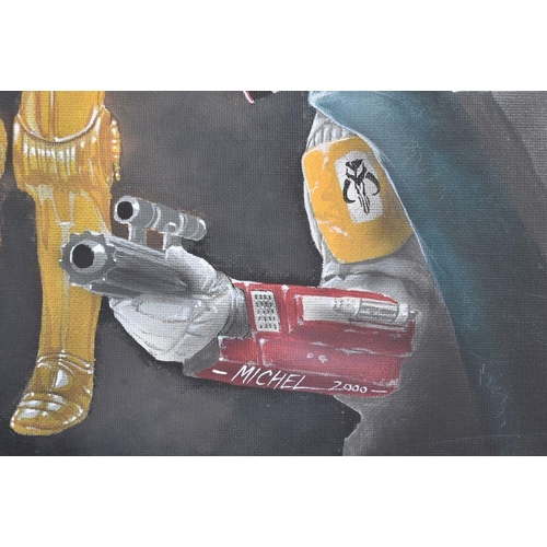 865 - Estate of Jeremy Bulloch - Star Wars - Artwork - Michel (Artist) - an acrylic on board painting depi... 