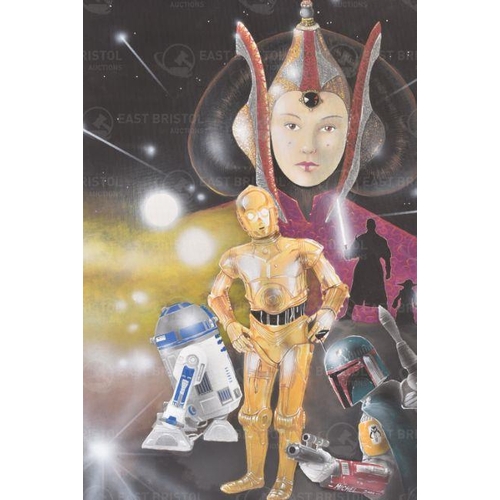 865 - Estate of Jeremy Bulloch - Star Wars - Artwork - Michel (Artist) - an acrylic on board painting depi... 