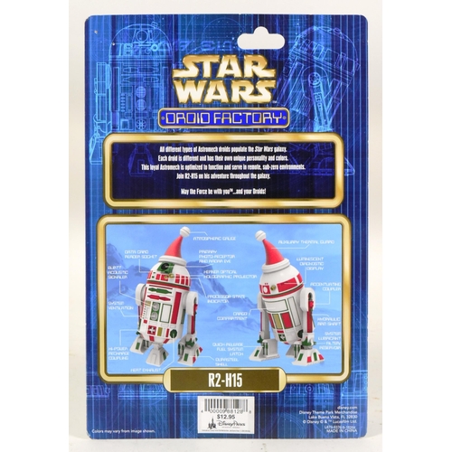 867 - Star Wars - a Disney Parks exclusive 'Droid Factory,' series MOC carded action figure of R2-H15. Chr... 