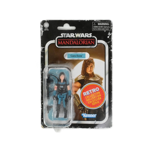 883 - Star Wars - The Mandalorian - a 2020 Hasbro made MOC 'Retro Collection' carded action figure of Cara... 