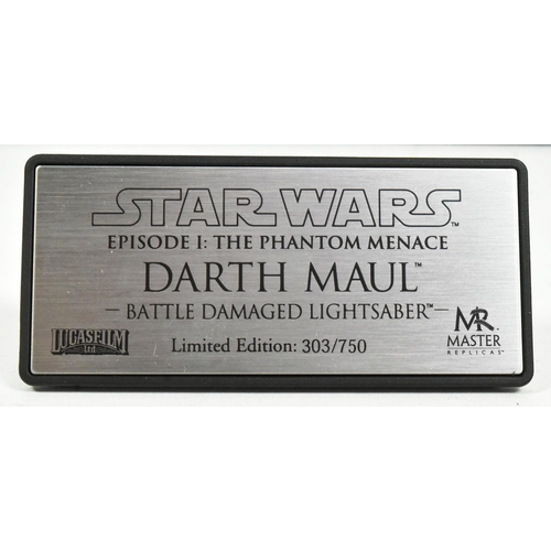 895 - Star Wars - Master Replicas - Limited Edition Darth Maul Battle Damaged Lightsaber from The Phantom ... 