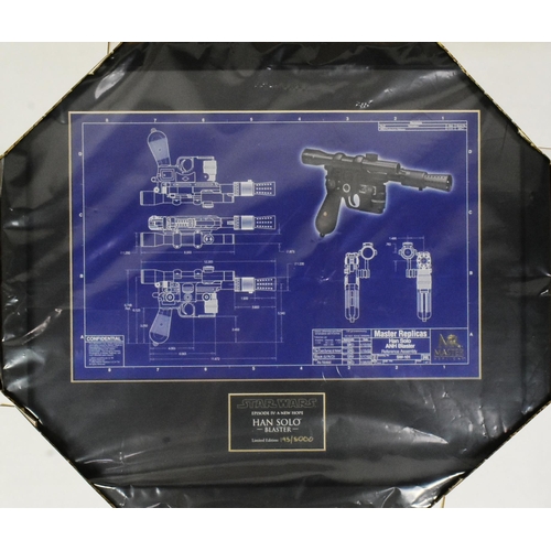 902 - Star Wars - Master Replicas - SW-004 Blueprint Collection featuring three Limited Edition blueprints... 