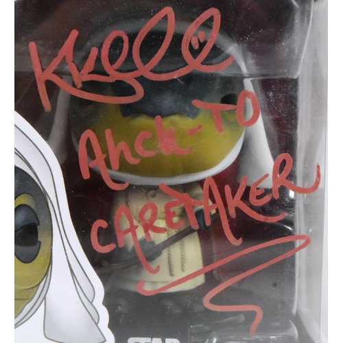 917 - Star Wars - Katy Kartwheel (Ahch To Caretaker) - an autographed Funko Pop Vinyl boxed action figure ... 