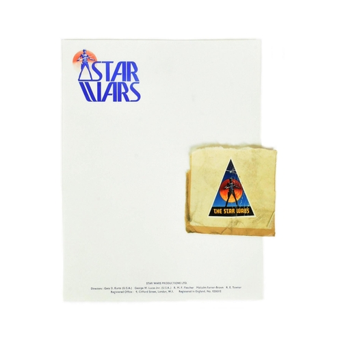 919 - Star Wars - two pieces of original production used material, both being featuring pre-production log... 