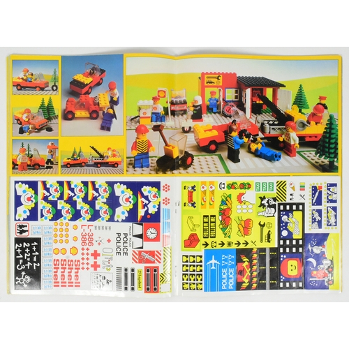 479 - Lego - an original vintage 1980 Lego Land idea book with a near complete centre fold sticker section... 