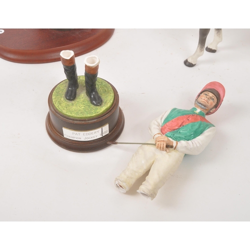 21 - Beswick - Collection of  porcelain china horse statues / figurines. Together with jockey statues (af... 