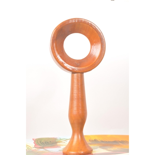 40 - Mid century Italian cake stands. Hand painted ceramic plates in autumnal colours with wine and fruit... 