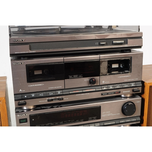 427 - Sony Entertainment - A late 20th century Sony music stacking system. To include automatic stereo tur... 