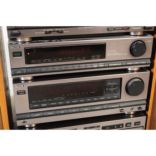 427 - Sony Entertainment - A late 20th century Sony music stacking system. To include automatic stereo tur... 