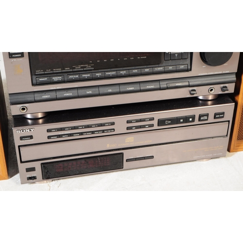 427 - Sony Entertainment - A late 20th century Sony music stacking system. To include automatic stereo tur... 