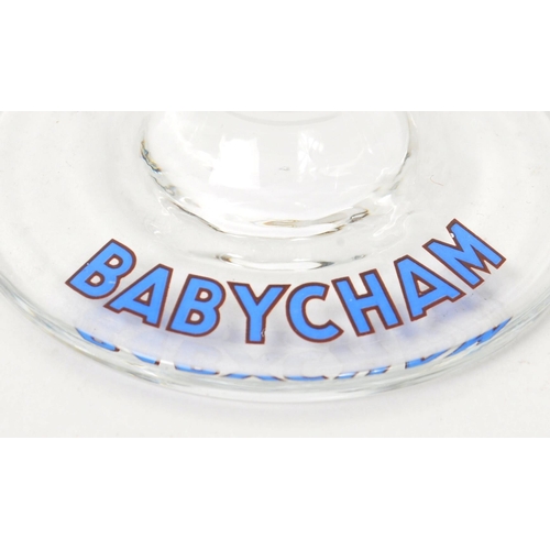 51 - Babycham - A collection of vintage circa 1970s Babycham sweet sparkling sherry drinking glasses. Wit... 