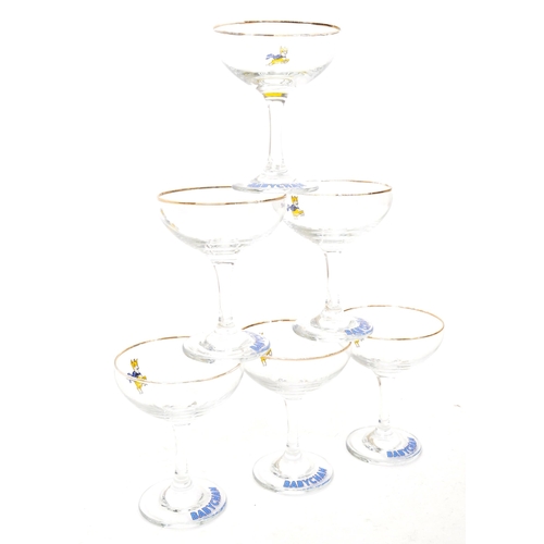 51 - Babycham - A collection of vintage circa 1970s Babycham sweet sparkling sherry drinking glasses. Wit... 