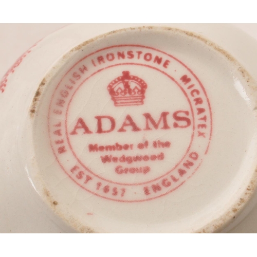 54 - Adams Ironstone - Early 19th Century - A large collection of Adams red Ironstone English Scenic dinn... 