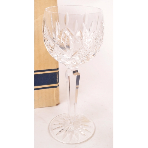 55 - Waterford Crystal - 20th Century - A set of six Waterford crystal glasses with a balloon shaped bowl... 