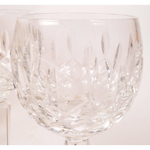 55 - Waterford Crystal - 20th Century - A set of six Waterford crystal glasses with a balloon shaped bowl... 